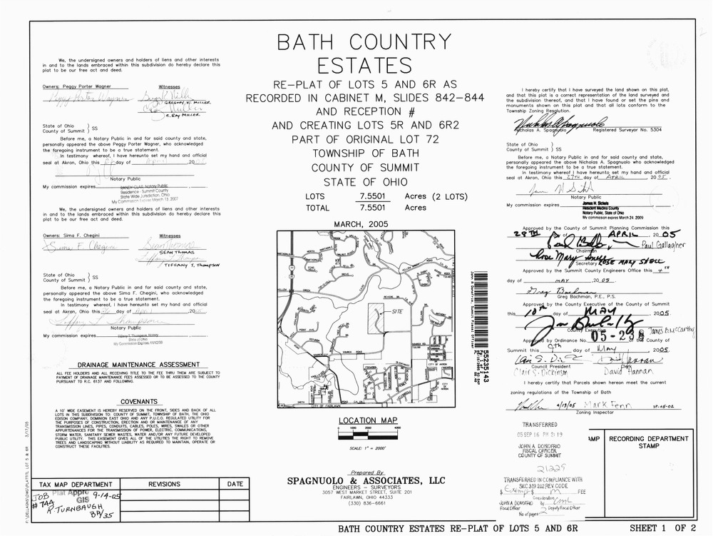 Bath country estates replat of lots 5 and 6r 0001