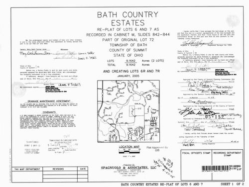 Bath country estates replat of lots 6 and 7 0001