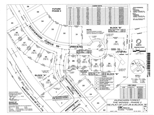 Glencairn forest the woods phase 2 re plat of lot 26 and block b 0002