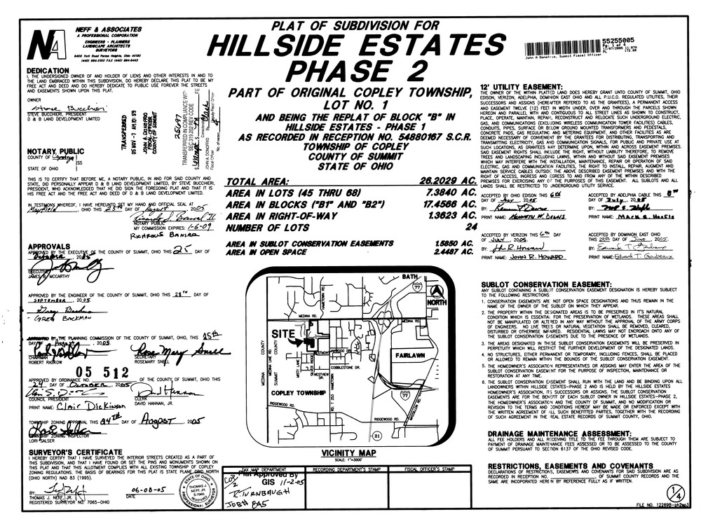 Hillside estates phase 2001