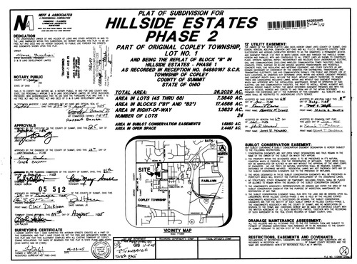 Hillside estates phase 2001
