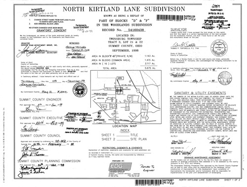 North kirtland lane subdivision 0001