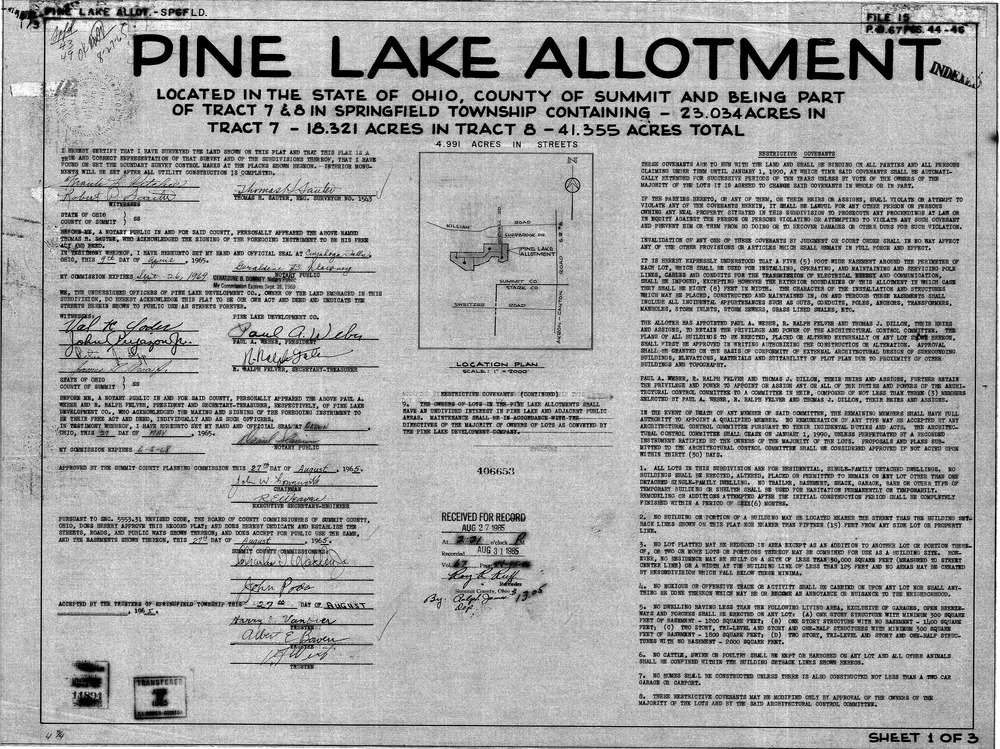 Pine lake allotment 0001