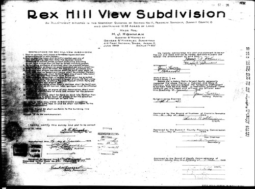 Rex hill view subdivision 0001