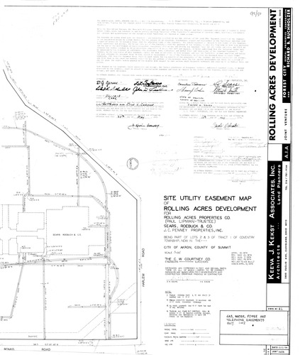 Rolling acres development site utility easement map 001