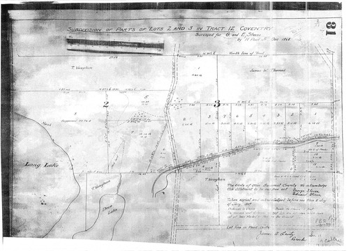 Subdivision of parts of lots 2 3 in tract 12 coventry 001