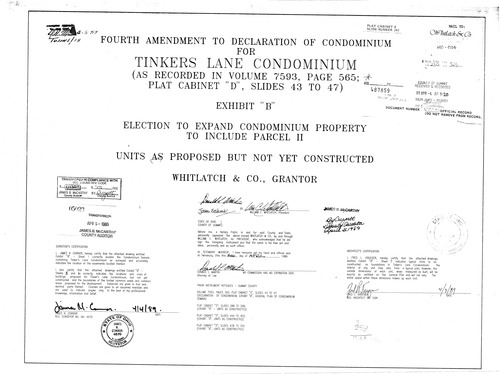 Tinkers lane condominium 4th amendment 001