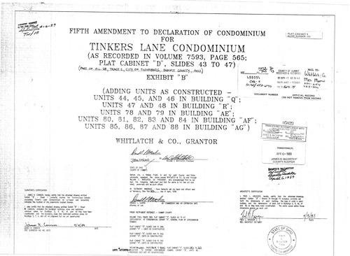 Tinkers lane condominium 5th amendment 001