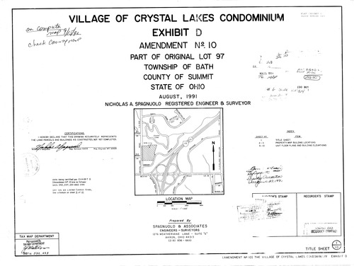 Village of crystal lakes condominium exhibit d amendment no 10 001