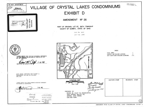 Village of crystal lakes condominium exhibit d amendment no 26 001