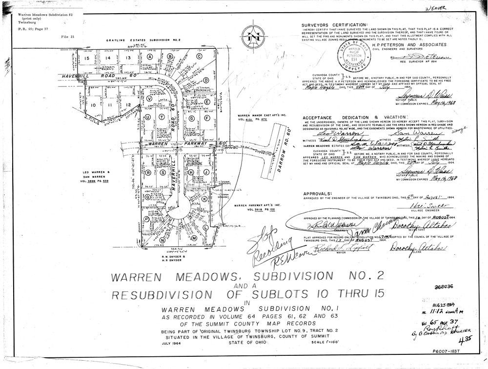 Warren meadows subdivision no 2 resubdivision 001