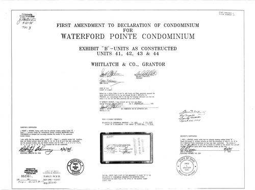 Waterford pointe condominium 1st amendment 001