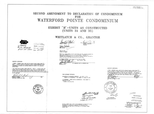 Waterford pointe condominium 2nd amendment 001