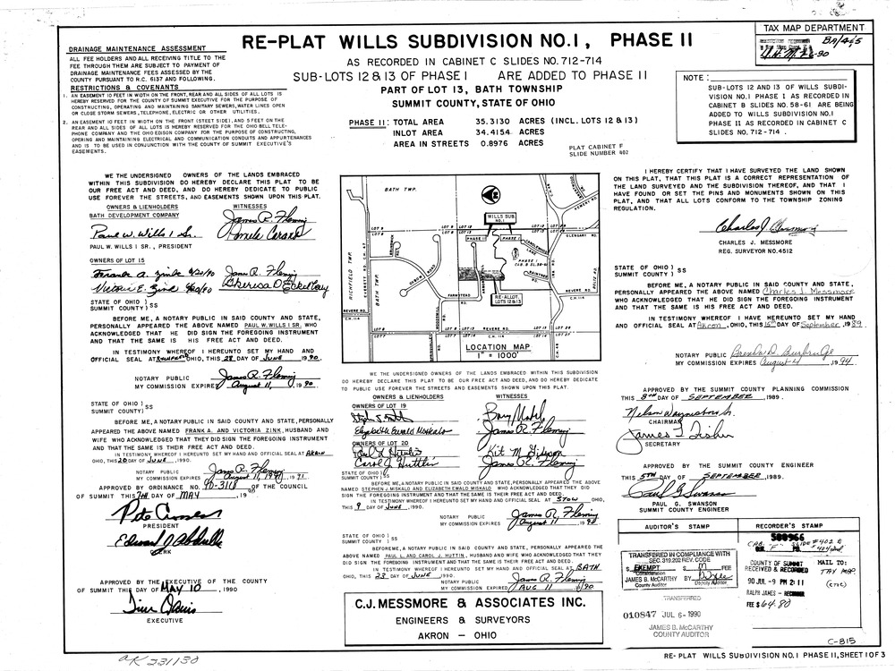 Wills subdivision no 1 phase 2 replat 001