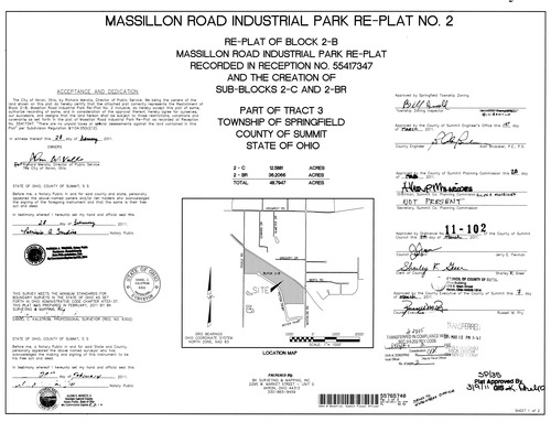 Massillon road industrial park replat no 2 p 01