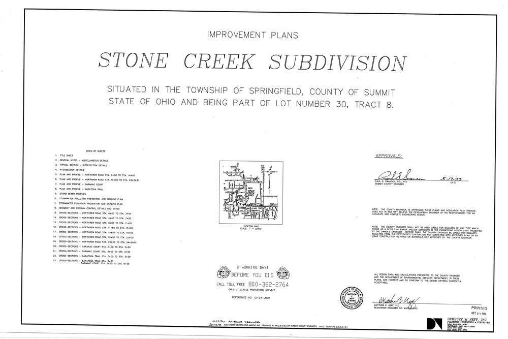 Stone creek subd as builts 0001