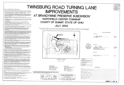 Twinsburg road turning lane improvements 01
