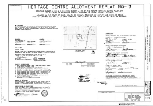 Heritage centre allotment replat 0001